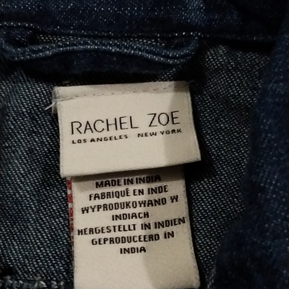 Rachel Zoe Baby Girl Denim Blue Jean Jacket Top Size 18 months Ruffle Sleeve Cap - Picture 4 of 6